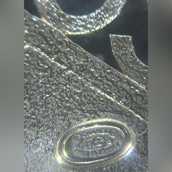 Chanel Crystal CC and Coco Mark Brooch Silver and Pink C23B - Picture 9 of 16